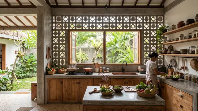 Inspirasi Dapur Bergaya Farmhouse Modern