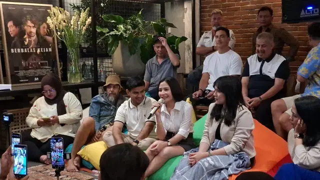 Pemeran film Minal Aidin Mohon Maaf Minta Rizki di preskon