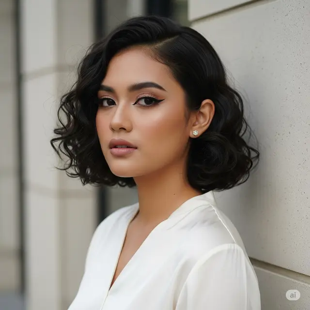 Model Rambut Pendek Curly Wanita. Foto: Gemini