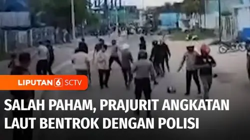VIDEO: Dipicu Salah Paham, Prajurit Angkatan Laut Bentrok dengan Polisi di Kota Sorong
