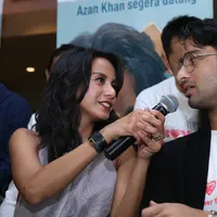 Shaheer Seikh dan Kirana Larasati di preskon film 'Turis Romantis'. Foto: Galih W. Satria/ Bintang.com