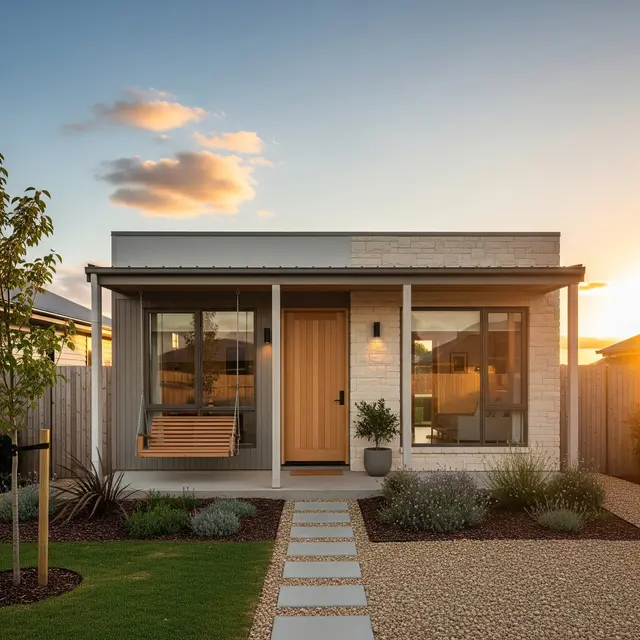 Desain Rumah Kecil Konsep Slow Living (AI)