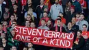 Setelah 17 tahun membela Liverpool, Steven Gerard akhirnya pergi untuk membela LA Galaxy. (AFP/Oli Scarff).