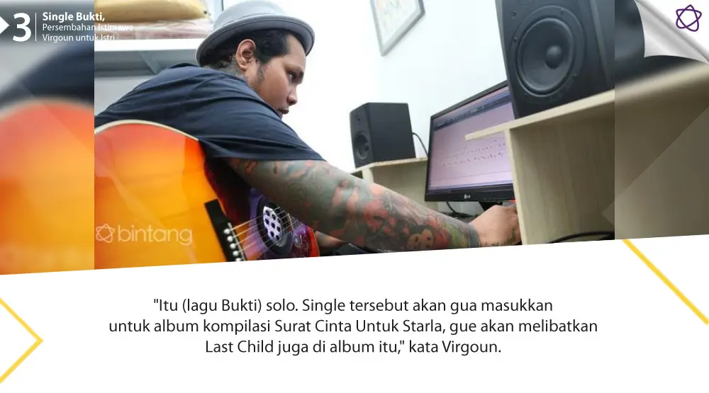 Single Bukti, Persembahan Istimewa Virgoun untuk Istri. (Foto: Galih W. Satria/Dok. Bintang.com, Desain: Nurman Abdul Hakim/Bintang.com)