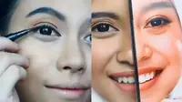 6 Proses Makeup Cewek Jadi Lesti Kejora Ini Viral, Netizen: Sulit Dibedain (Instagram/nhasevianderson_)