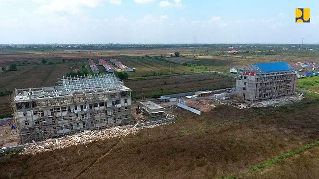 2 tower Rumah Susun Perguruan Tinggi Mahasiswa Universitas Muhammadiyah Banjarmasin (UMB). (Dok Kementerian PUPR)