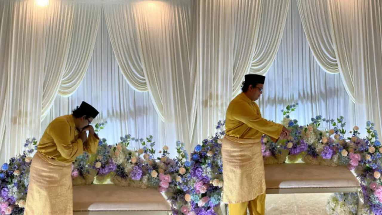 Viral Pria Berfoto Sendirian di Pelaminan, Berharap Cepat Dapat Jodoh
