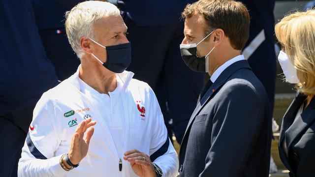 Foto Piala Eropa: Berada di Grup Neraka Euro 2020, Presiden Macron Berikan Semangat Kepada Timnas Prancis