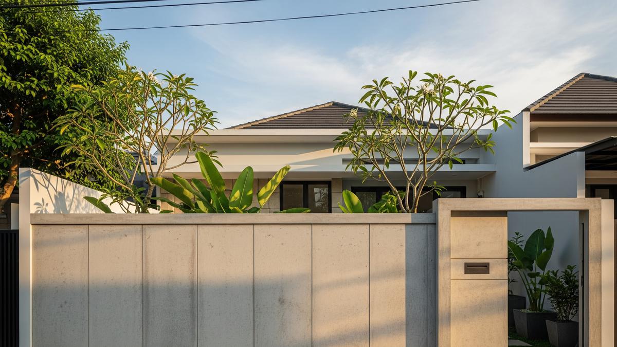 9 Model Pagar Tembok Tinggi Minimalis tapi Tetap Elegan, Inspirasi Hunian Modern