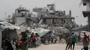 Militer Israel terus meningkatkan intensitas serangannya di seluruh wilayah Gaza sejak Rabu 14 Mei 2025. (Bashar TALEB/AFP)