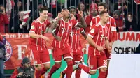 Bayern Munchen berhasil melenggang ke perempat final DFB Pokal setelah mengalahkan Borussia Dortmund pada 16 besar di Allianz Arena, Rabu (20/12/2017) waktu setempat. (AFP/Tobias Hase)
