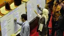 Pemilihan anggota BPK yang dilakukan secara tertutup sempat berlangsung dua kali dengan mekanisme voting karena terdapat dua calon yang mempunyai suara sama, Jakarta, (15/9/14). (Liputan6.com/Andrian M Tunay) 