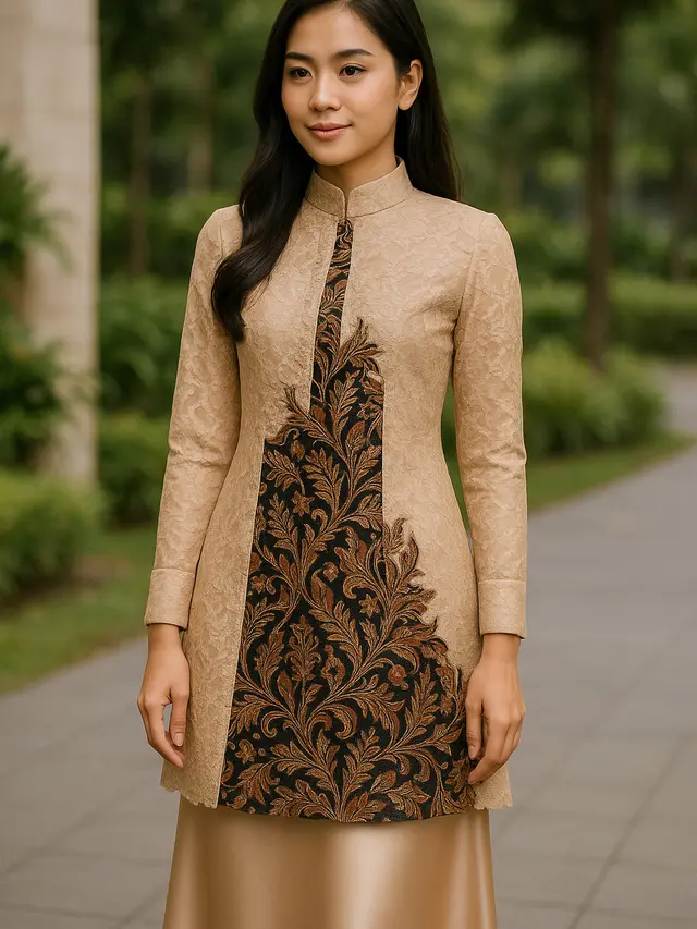 13 Inspirasi Model Tunik Batik Setelan Rok yang Simpel Tapi Mewah, Cocok untuk Segala Acara
