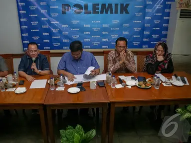 Sejumlah politikus menghadiri diskusi Polemik bertajuk Mendadak Perppu di Jakarta, (4/10/14). (Liputan6.com/Faizal Fanani)