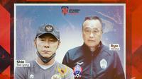 Piala AFF - Timnas Indonesia Vs Kamboja - Shin Tae-yong Vs Ryu Hirose (Bola.com/Adreanus Titus)