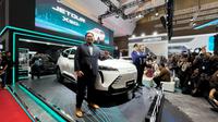 Jetour X50e memperkenalkan diri di IIMS 2025. (Liputan6.com/Septian Pamungkas)