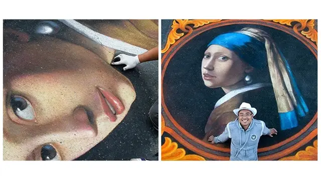 6 Lukisan Wajah 3D di Jalanan Ini Unik dan Kreatif, Menipu Mata
