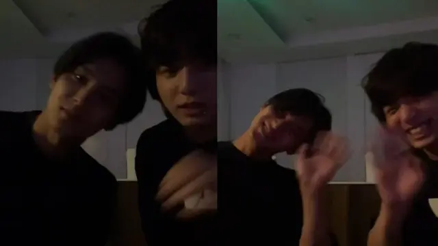 Jungkook BTS dan Mingyu Seventeen. (Weverse via Allkpop)