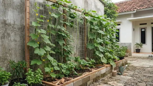Kebun Sayur Minimalis di Pekarangan Rumah