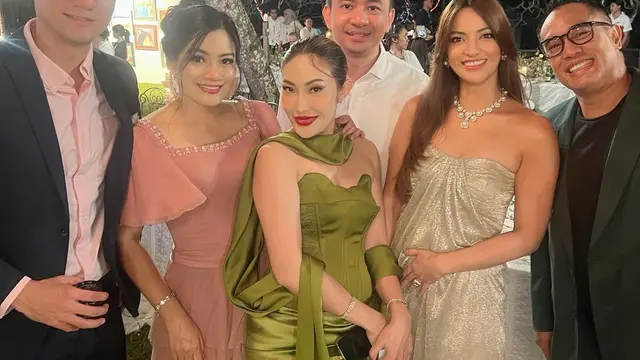 Gaya Geng Cendol Hadir di Pernikahan Luna Maya dan Maxime Bouttier. [@victoria_makeupatelier]