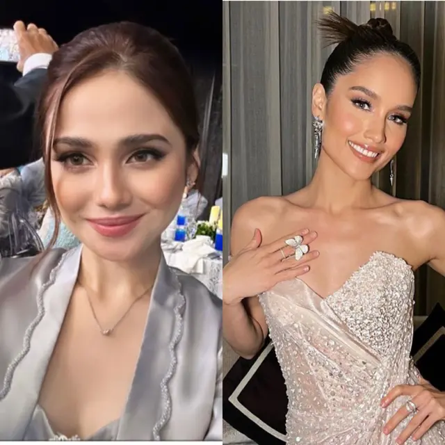 Adu Gaya Syifa Hadju dan Cinta Laura Menghadiri Kondangan, credit: (@fazz700_)/(@hairbylala.8)