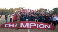 Bank Sulselbar FC jadi juara Liga Pelajar U-16 zona Sulawesi Selatan 2018. (Bola.com/Abdi Satria)