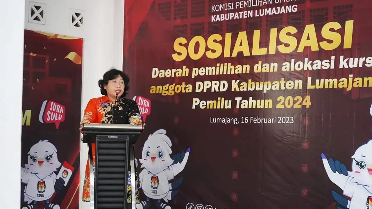 Ketua KPU Lumajang  Yuyun Baharita sosialisasikan Dapil baru di Lumajang (Istimewa)
