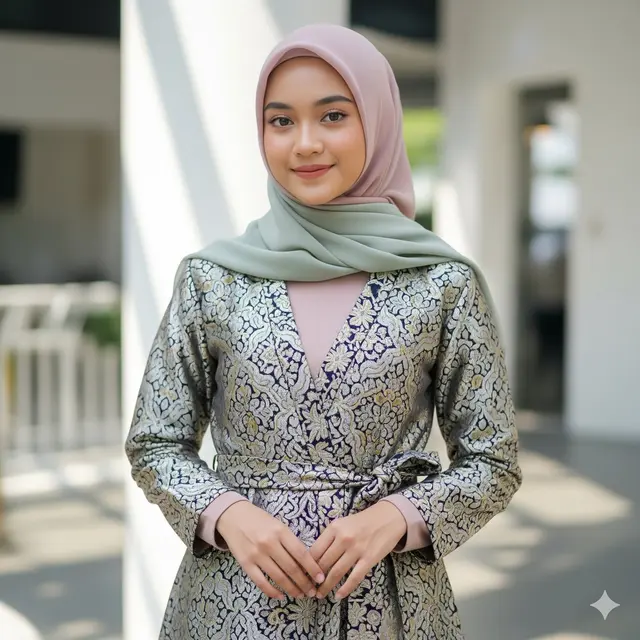 Gamis Brokat Model Wrap