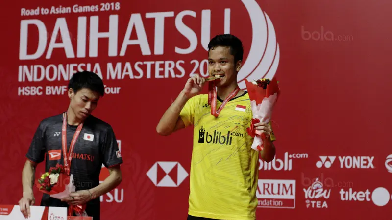 Indonesia Master 2018,Anthony Ginting, Kazumasa Sakai