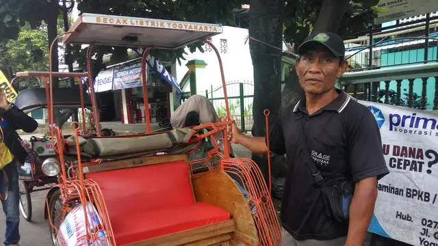 Becak Listrik Yogyakarta