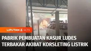 VIDEO: Akibat Korsleting Listrik, Pabrik Pembuatan Kasur di Bekasi Hangus Terbakar