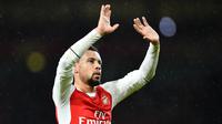 4. Francis Coquelin – Tidak konsistenya permainan dari pria asal Prancis ini membuat Arsenal bersiap untuk menjualnya. Pemain berusia 26 tahun itu  sering melakukan hal-hal tak perlu, seperti pelanggaran hingga sampai diusir wasit. (AFP/Glyn Kirk)