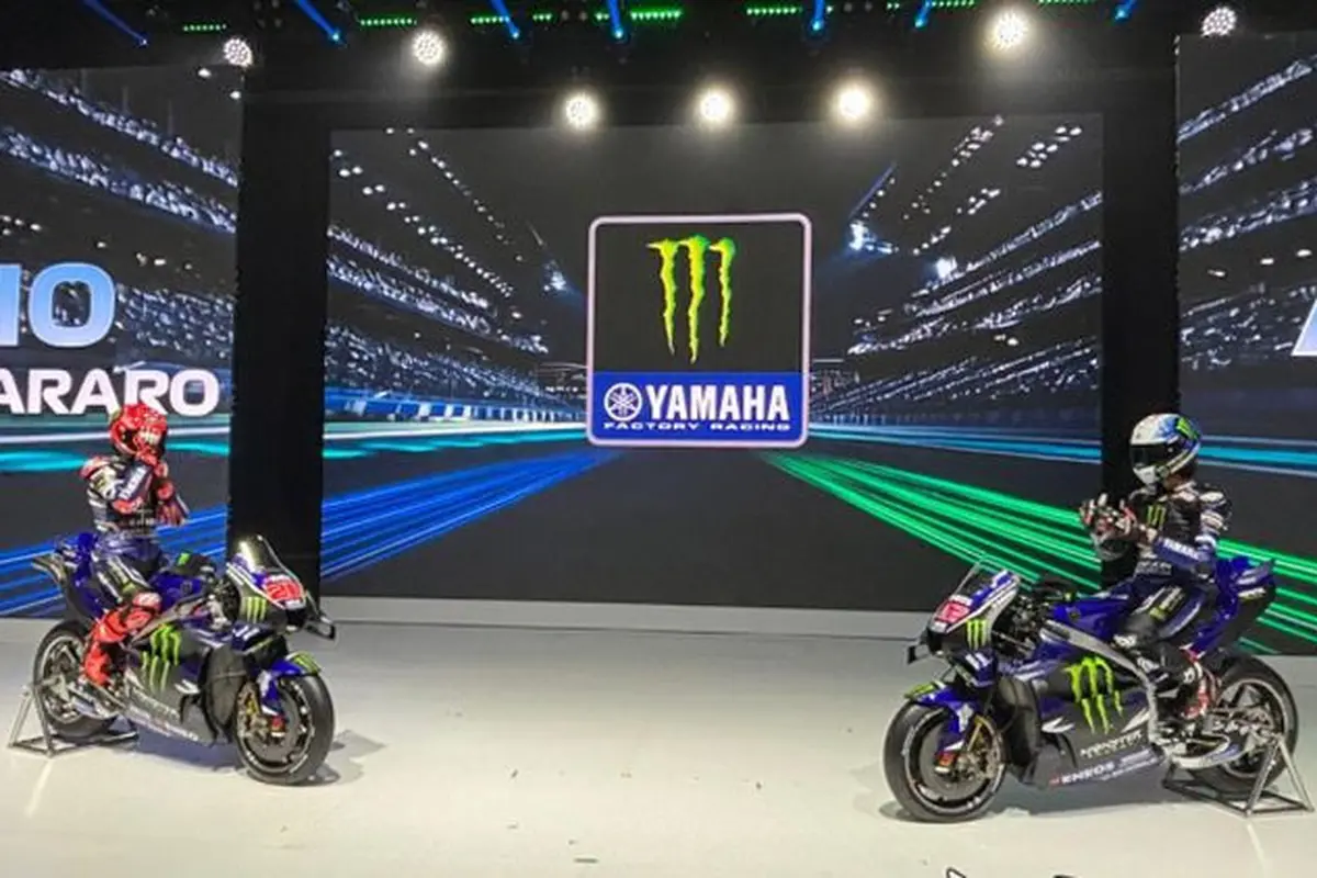 Tim MotoGP Yamaha Perkenalkan YZR-M1 Mesin V4 Baru Langsung dari Jakarta (Arief A/Liputan6.com)
