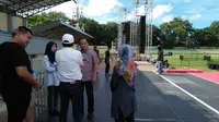 Jokowi dan Ma'ruf Amin akan melakukan kampanye akbar pertama di Kota Serang, Banten, Minggu (24/3/2019). (Liputan6.com/Yandhi Deslatama)