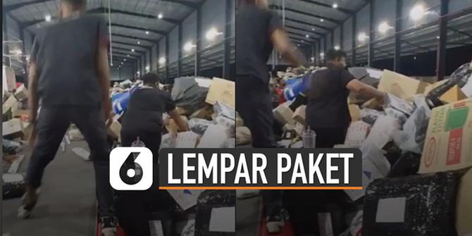 VIDEO: Viral Karyawan Gudang Ekspedisi Lempar Paket Pelanggan