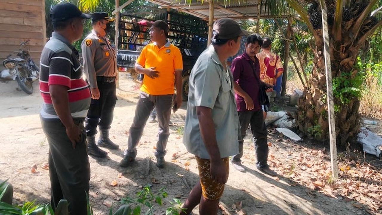 Polisi di Kabupaten Bengkalis mendatangi pondok yang didatangi harimau sumatra beberapa waktu lalu.