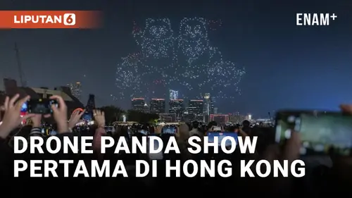 VIDEO: Hong Kong Gelar Pertunjukkan Drone Panda Pertama