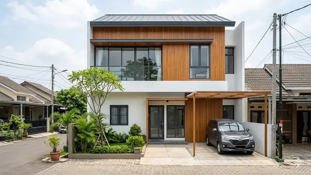 Inspirasi Fasad Rumah dengan Material Kombinasi yang Sedang Tren