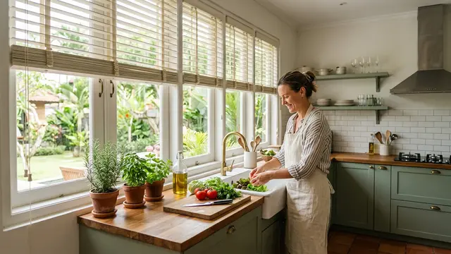 Venetian Blind untuk Dapur (AI Generated)