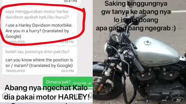 Viral Ojek Online Pakai Motor Harley Davidson, Bikin Geger Warganet