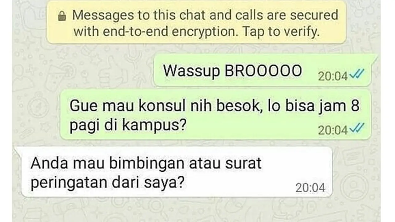 6 Chat Mahasiswa Sok Akrab dengan Dosen Pembimbing Ini Bikin Elus Dada