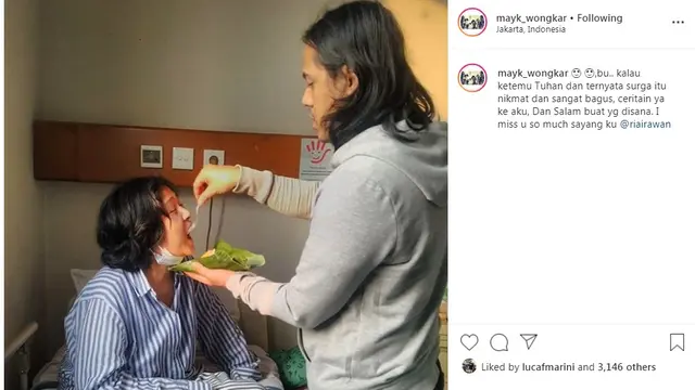 Ria Irawan (Foto: Instagram/@mayk_wongkar)
