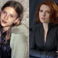 Scarlett Johansson memerankan karakter Black Widow yang tangguh. Namun siapa sangka ia berdandan manis sewaktu muda? (Ron Galella/WireImage; Marvel Enterprises/Kobal/REX/Shutterstock)