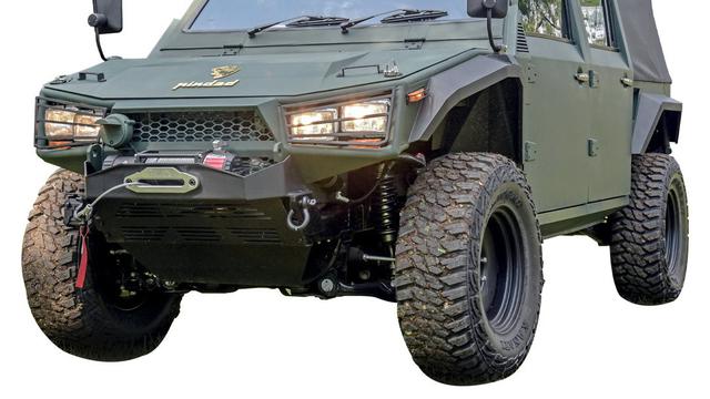 Maung Pindad, kendaraan taktis ringan 4x4 produksi PT Pindad (Persero) yang bakal jadi kendaraan operasional para menteri Kabinet Merah Putih.