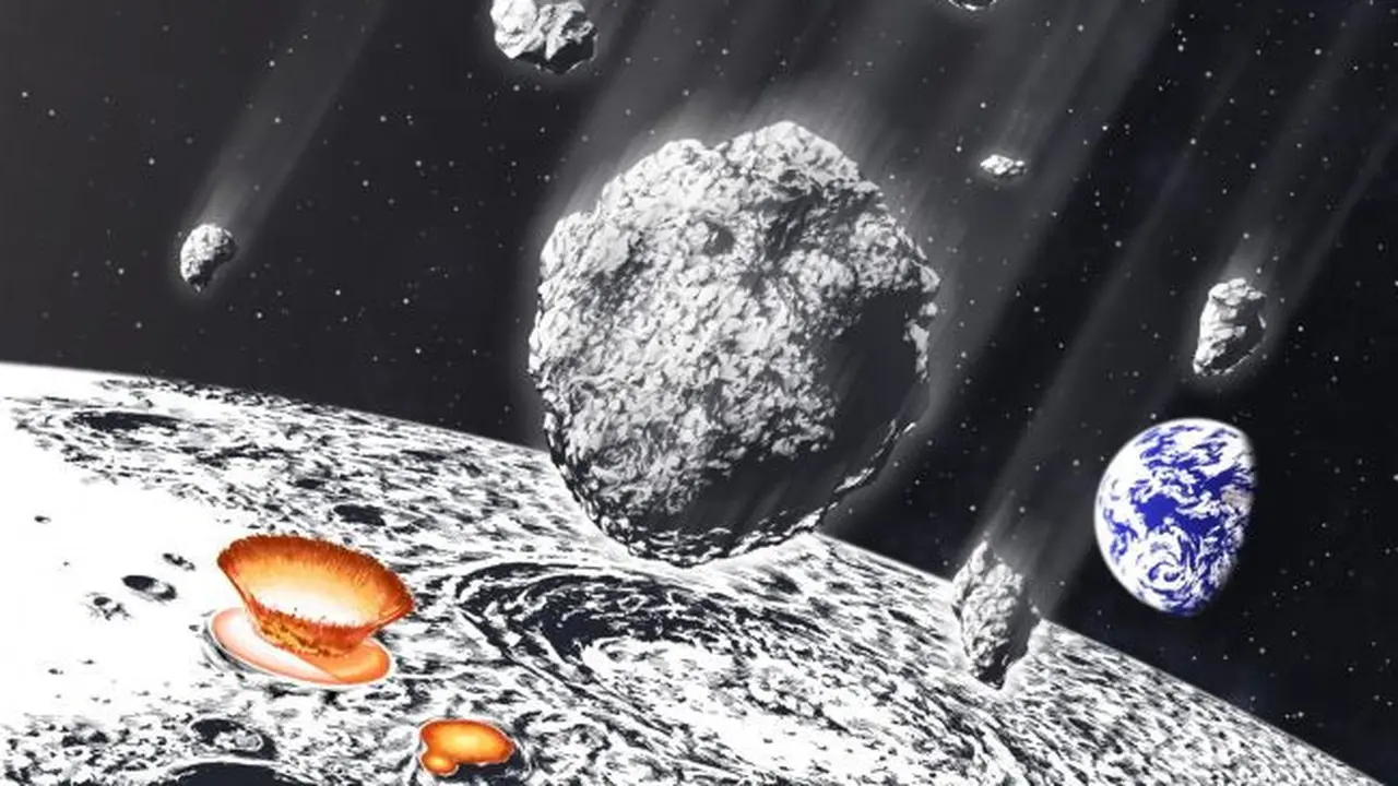 An asteroid shower (Murayama/Osaka Univ)