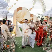 Resepsi kedua Mahalini dan Rizky Febian (Instagram/thebridestory)