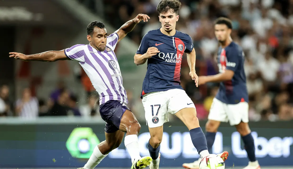 <p>Berkat hasil ini, Toulouse untuk sementara menduduki peringkat tiga klasemen dengan poin 4. (Charly TRIBALLEAU / AFP)</p>