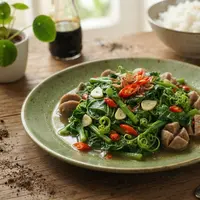 Resep Tumis Daun Labu Kuning. Foto: AI Generated