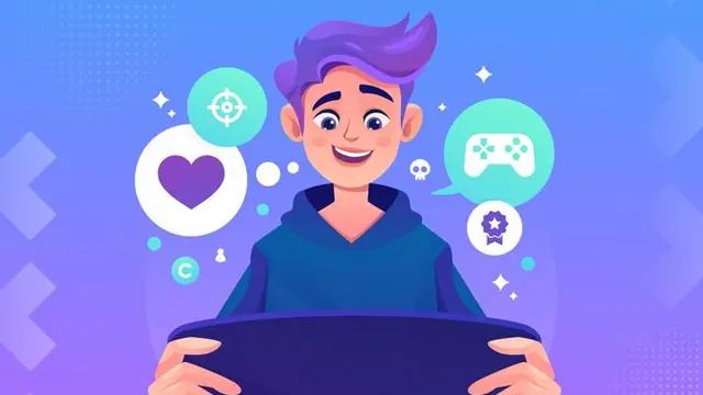 Ilustrasi bermain gim
