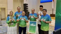 Badan Wakaf Indonesia (BWI), bersama Kementerian Agama (Kemenag) RI, dan Badan Amil Zakat Nasional (BAZNAS) RI  berkolaborasi mengajak masyarakat berolahraga sambil berwakaf dan dalam acara Wakaf Zakat Fun Run (Waqf Run) 2024.(Liputan6.com/Arviola Marchsyalina Syurgandari).